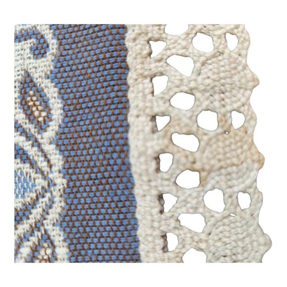 Austria made old world table runner blue and cream couple dancers - Picture 9 of 14